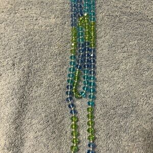 Blue and Green Beaded Necklace